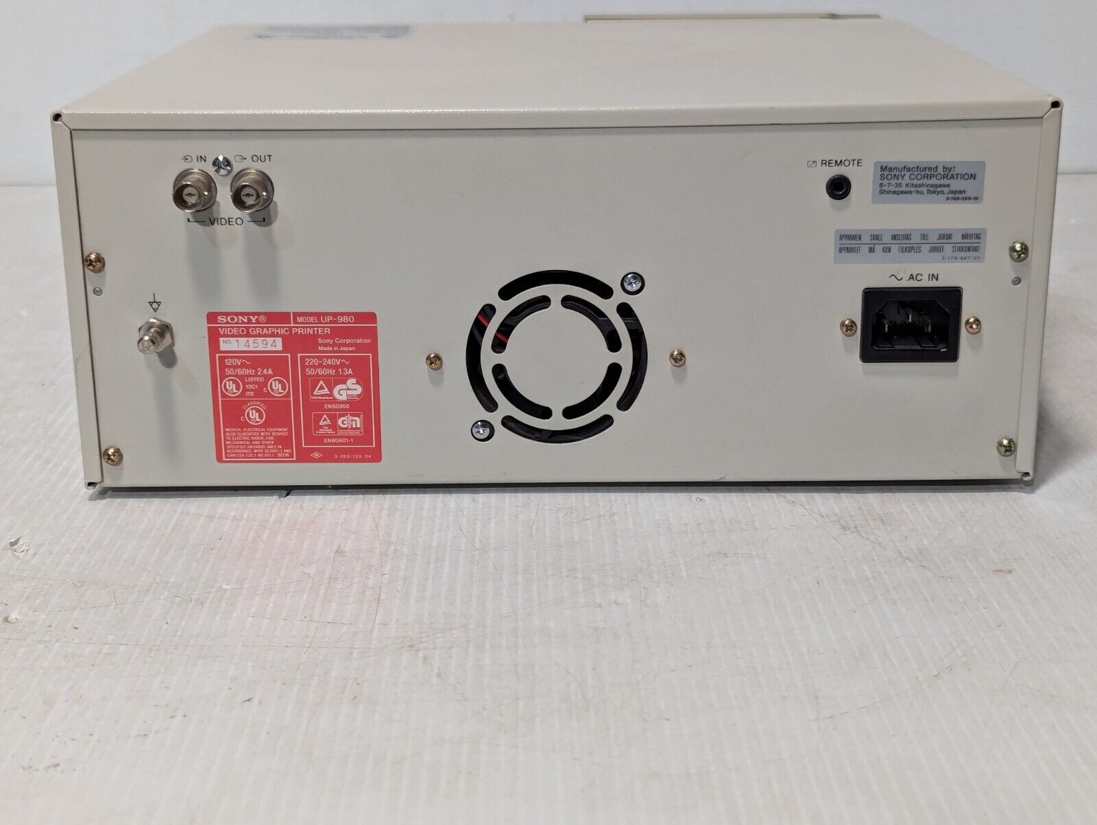 Sony Video Graphic Printer UP-980, door ajar, w/paper roll - Free Shipping