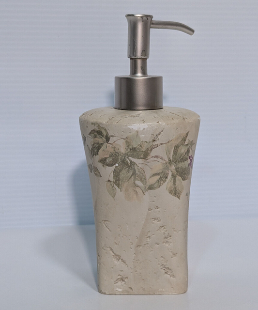 Vintage Cheri Blum Ivy Pump Lotion Dispenser Grape Leaves Stone Resin Bathroom