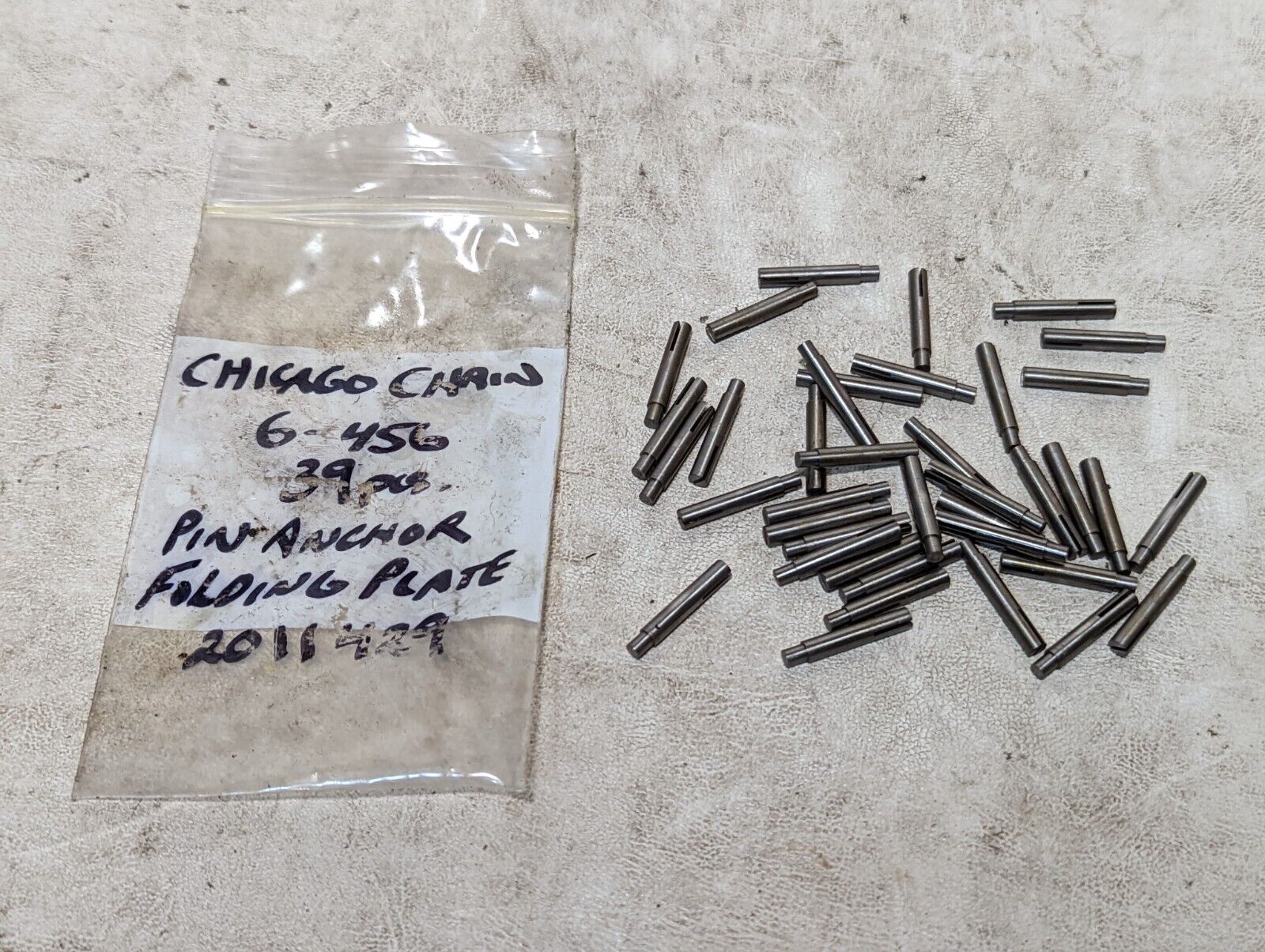 Lot of Chicago Chain parts: 60-827 shaft x7, 3H465-416-G x2, more as pictured