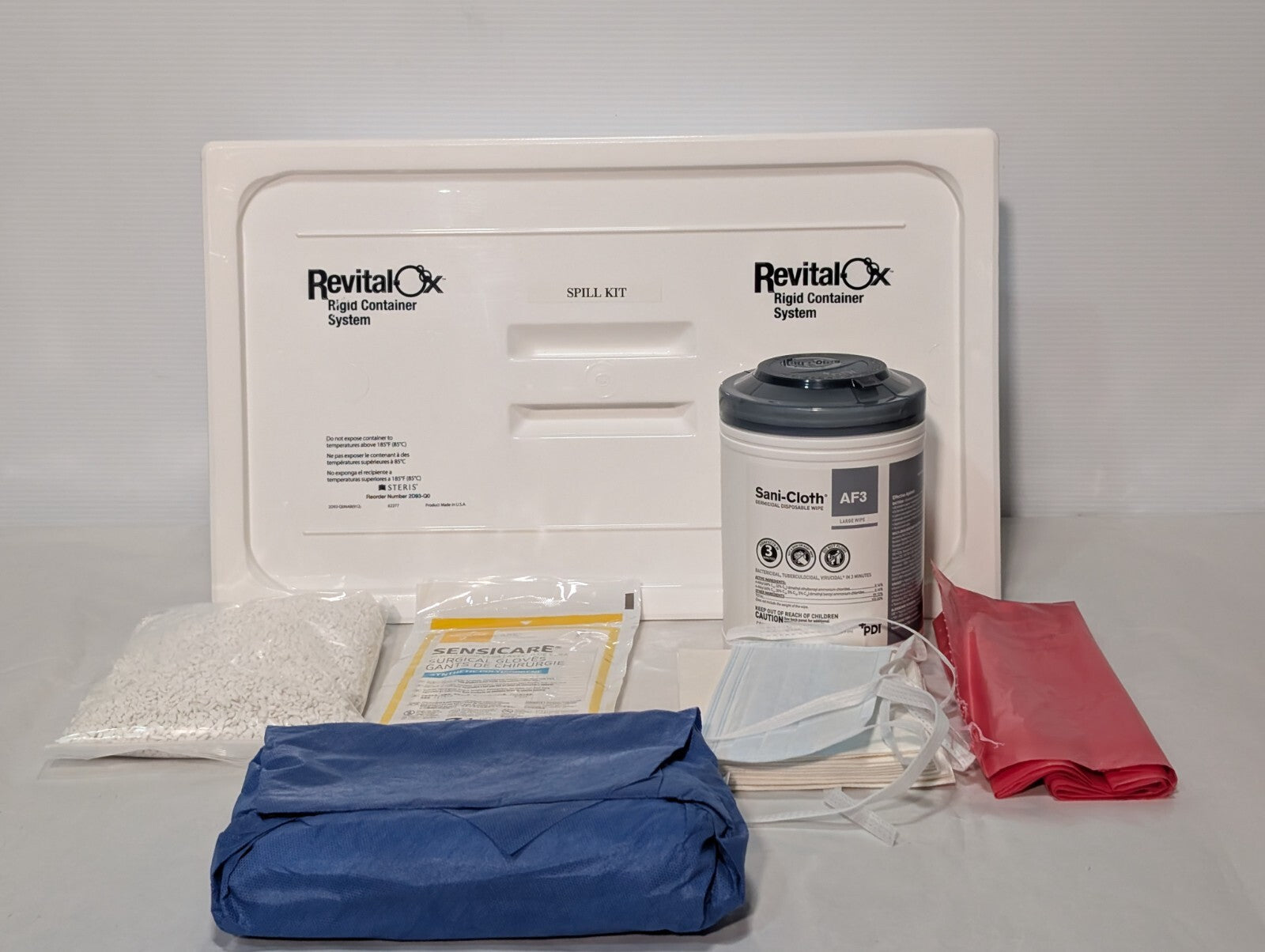 Steris 2D93Q0 Revital-Ox Rigid Container System, w\ Clean-up Kit, 6" x 13" x 21"
