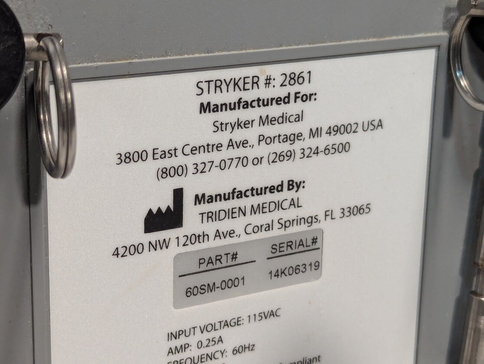 Stryker 2861 Low Air Loss Pump IsoGel SPR Plus Mattress System - Free Shipping