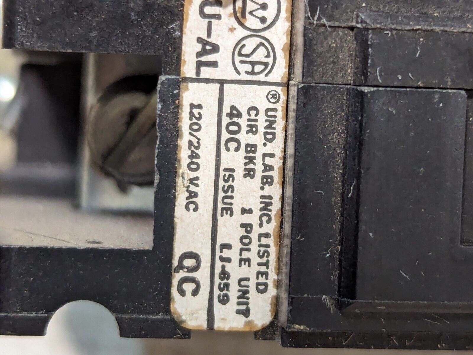 Westinghouse QC1060 Circuit Breaker, 60A, 120/240vac, 1-Pole - Free Shipping