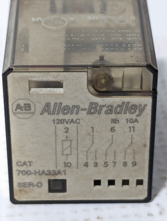 Allen Bradley General Purpose Tube Base Relay 700-HA33A1 - Free Shipping