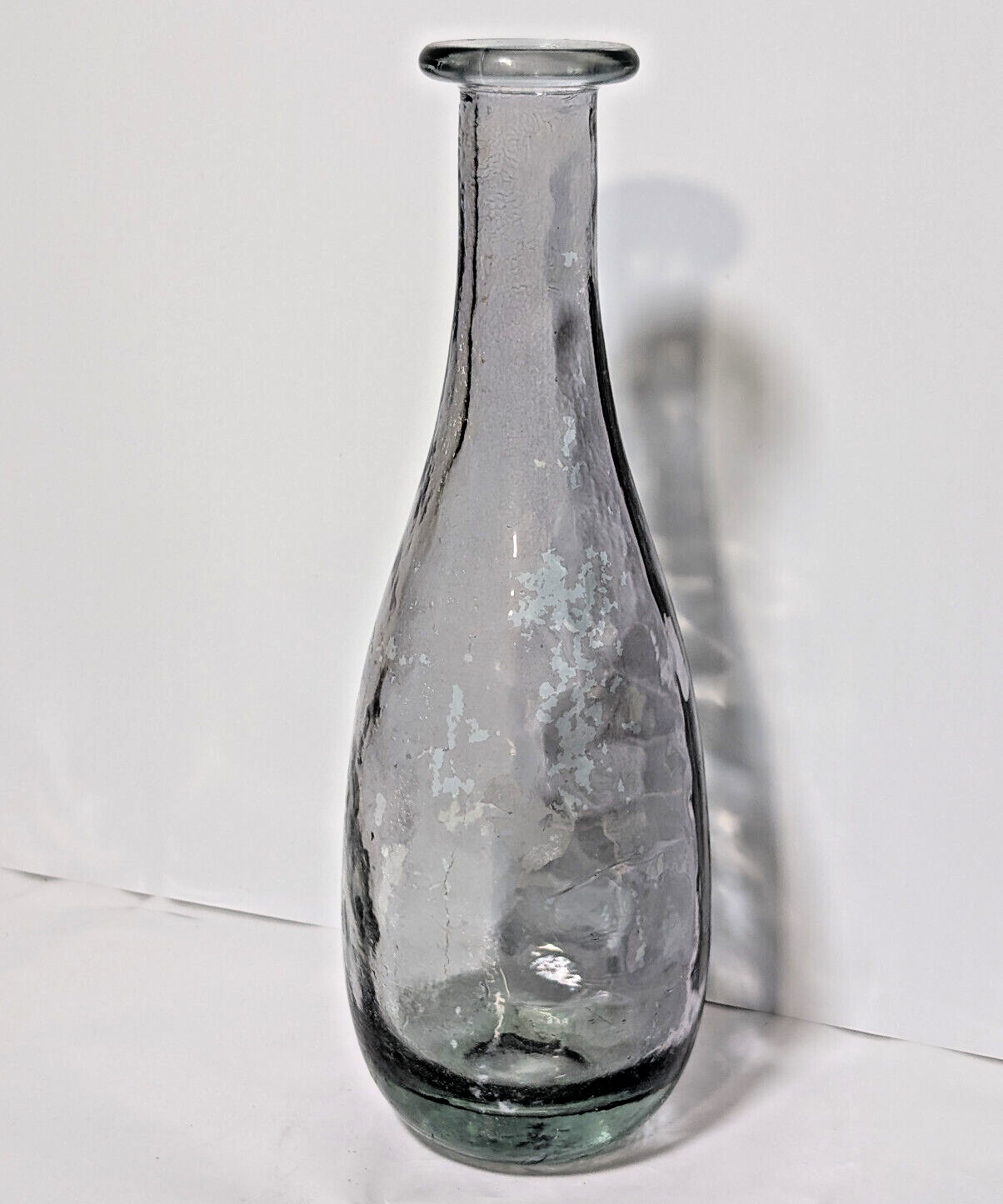 Smoked Grey Vintage Art Glassware, Vase, Carafe, Decanter, 11" Tall, 3" Wide