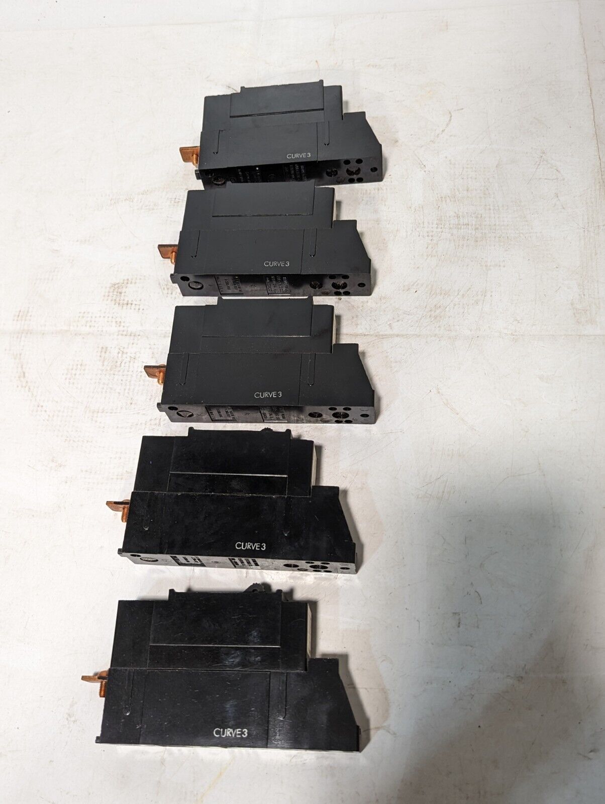 Box Of 5 Heinemann X0411 50A Circuit Breakers, 120/240VAC, 1 Pole