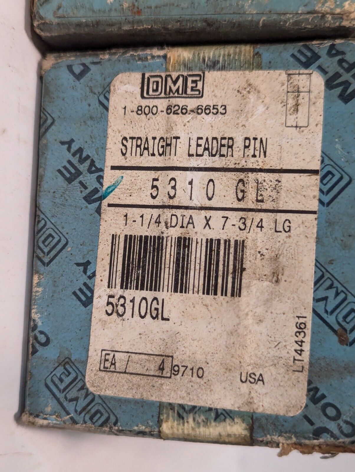 Set of 3 DME 5310 GL Straight Leader Pins 1.25” Dia. x 7.75" Long -Free Shipping