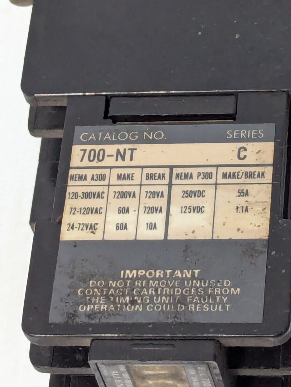 Allen-Bradley 700-N400A1 relay with 700-NT time delay relay - Free Shipping
