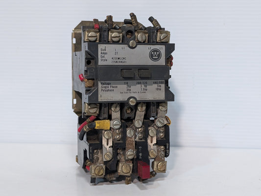 Westinghouse Motor Control A200M1CAC Starter Contactor Size 1 276A144G01