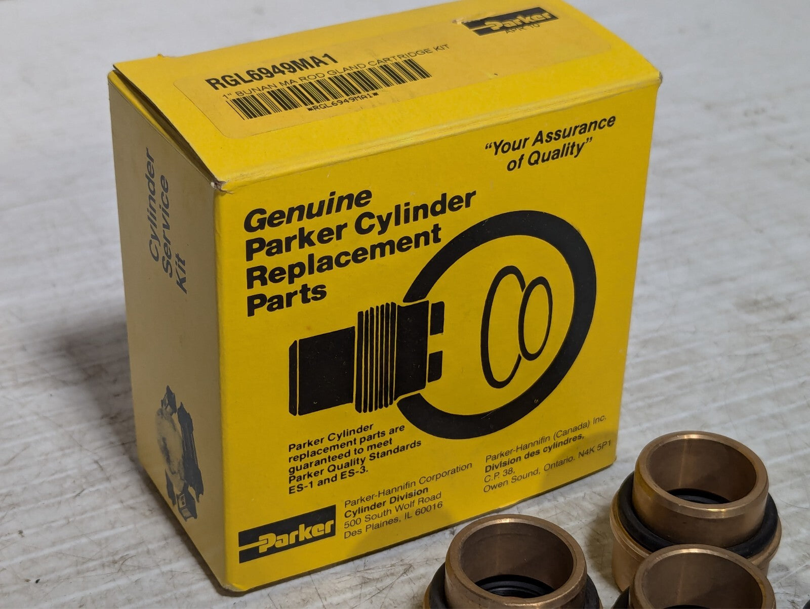 (1) Parker Rgl6949Ma1 Pneumatic Repair Kit 1" Bunan Ma Rod Gland Cartridge Kit