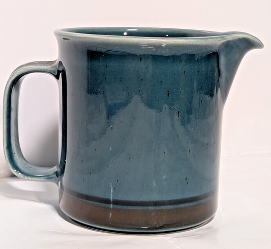 Vintage Meri Arabia Finland Pitcher Glazed Turquoise, Brown, Scandanavian, MCM