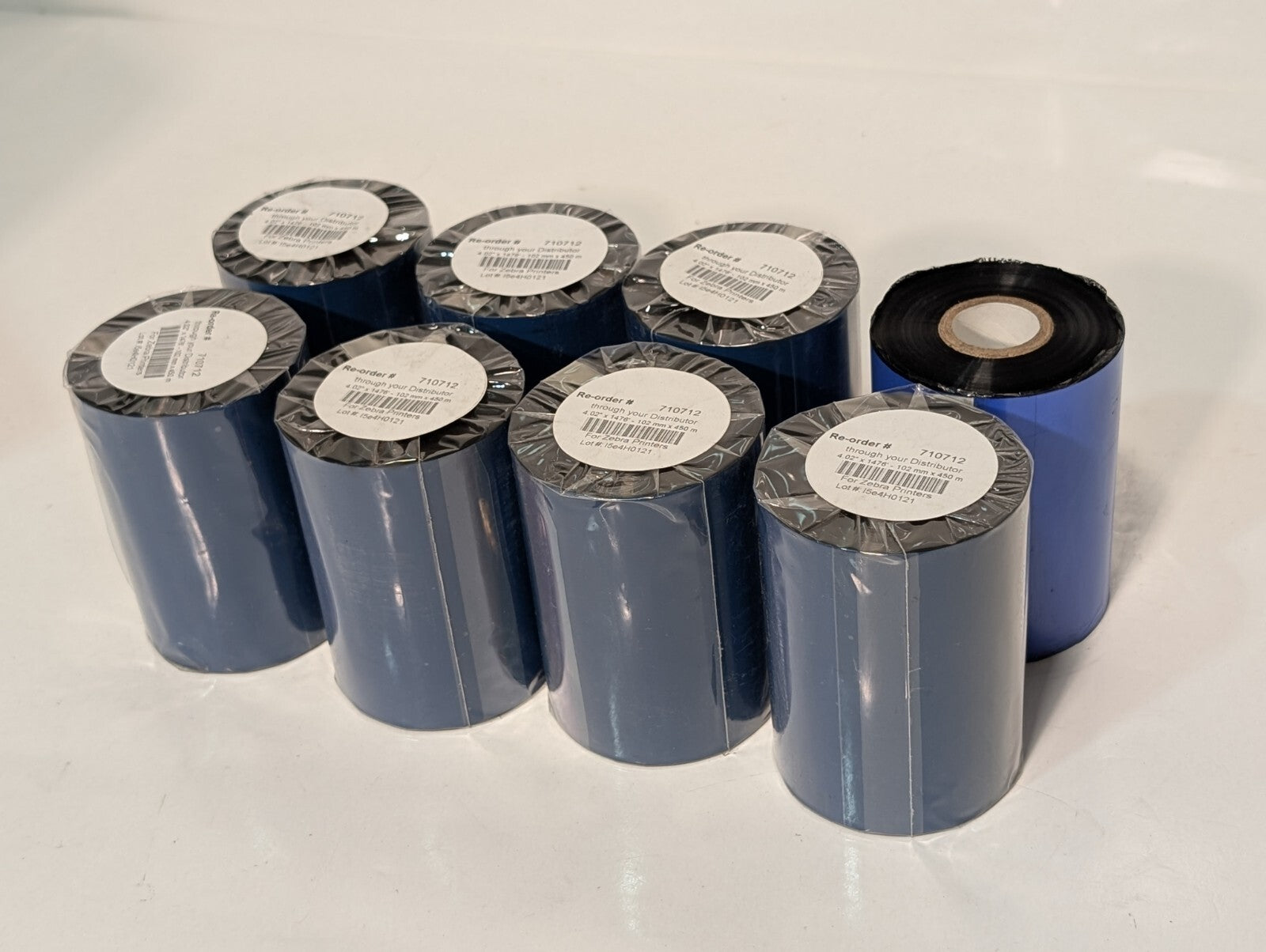 (24 Rolls) ITW B220102EOS Resin Enhanced Wax Ribbon for Zebra Printers