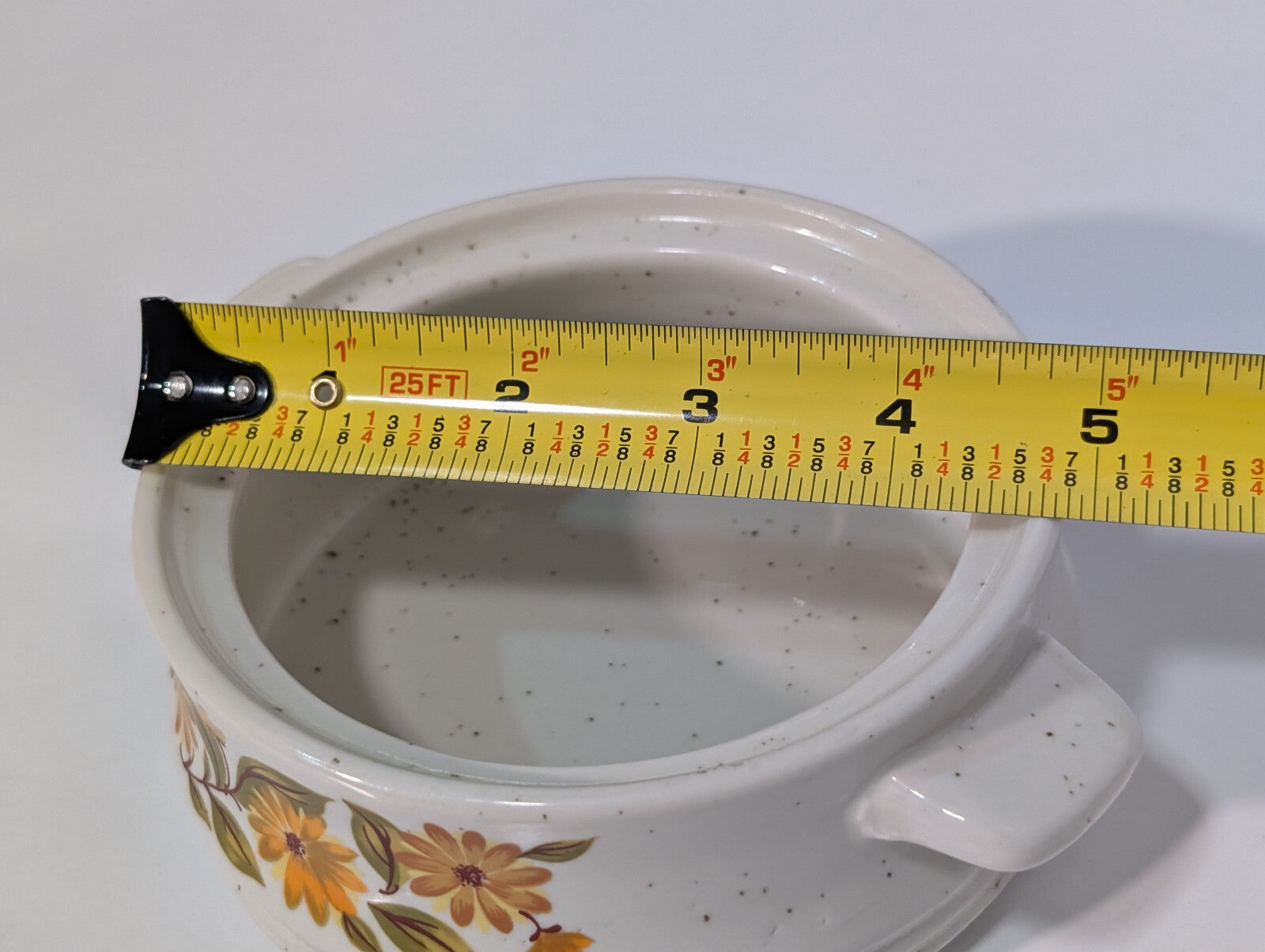 Vintage JMP Capri Bake Serve'nStore Stoneware Daisy Flowers, Pot Pie, Lid, Ladle