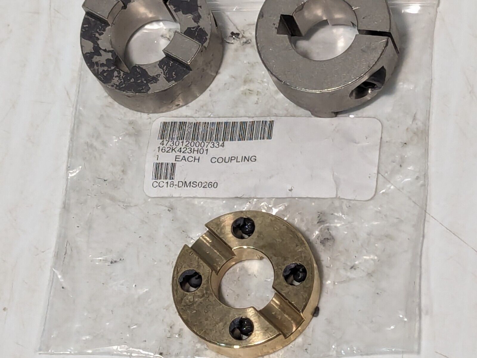 162K423H01 Shaft Coupling with Brass Spider, some corrosion - Free Shipping