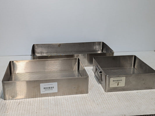 (3) Integra Jarit 117-Series Instrument Trays, 10.5"x3.5"x10/15/20" - Free Ship