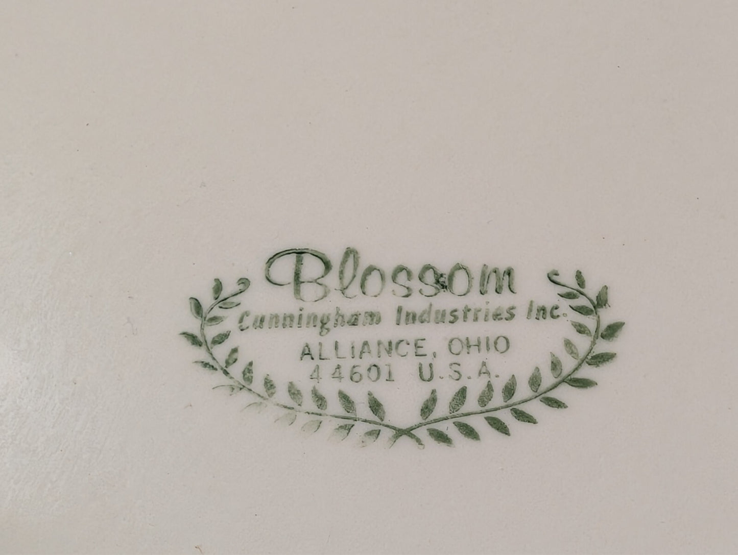 (2) Vintage Blossom by Cunningham & Pickett Side Plates with Blue Flower Motif