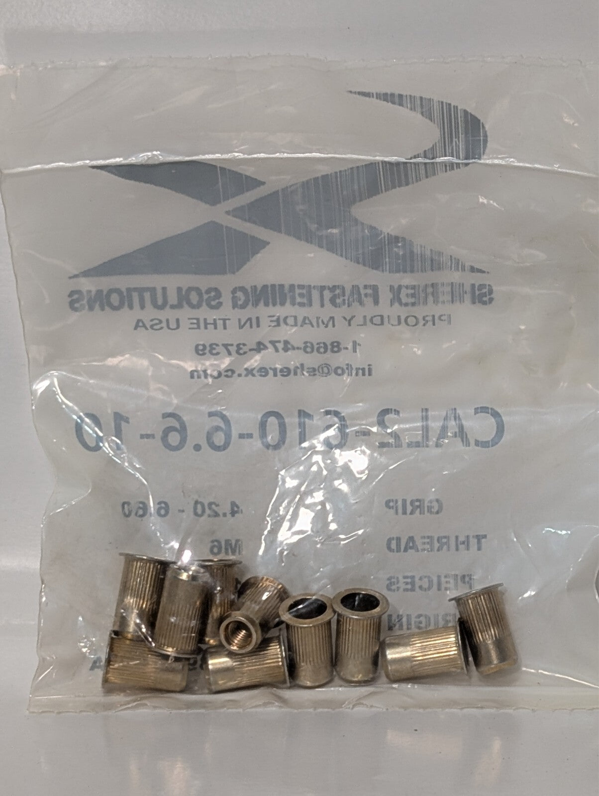[160] Rivetnut inserts, M6x1.0: Sherex CAL2-610-6.6-10, Advance ALS4T-610-6.6B10