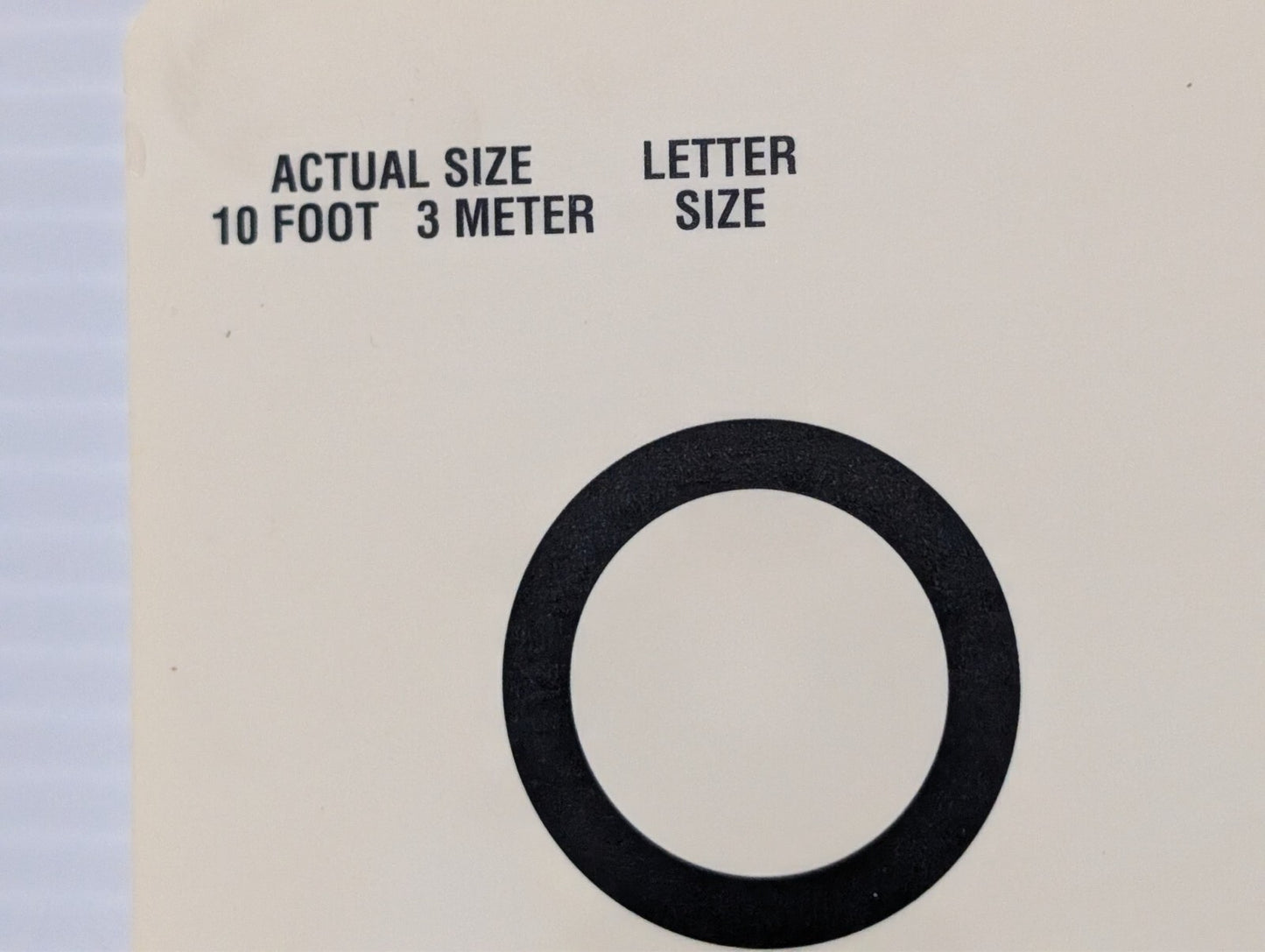 (4) Eye Test Charts for 10 Feet, Children Symbols Non-Standard 9"x14"
