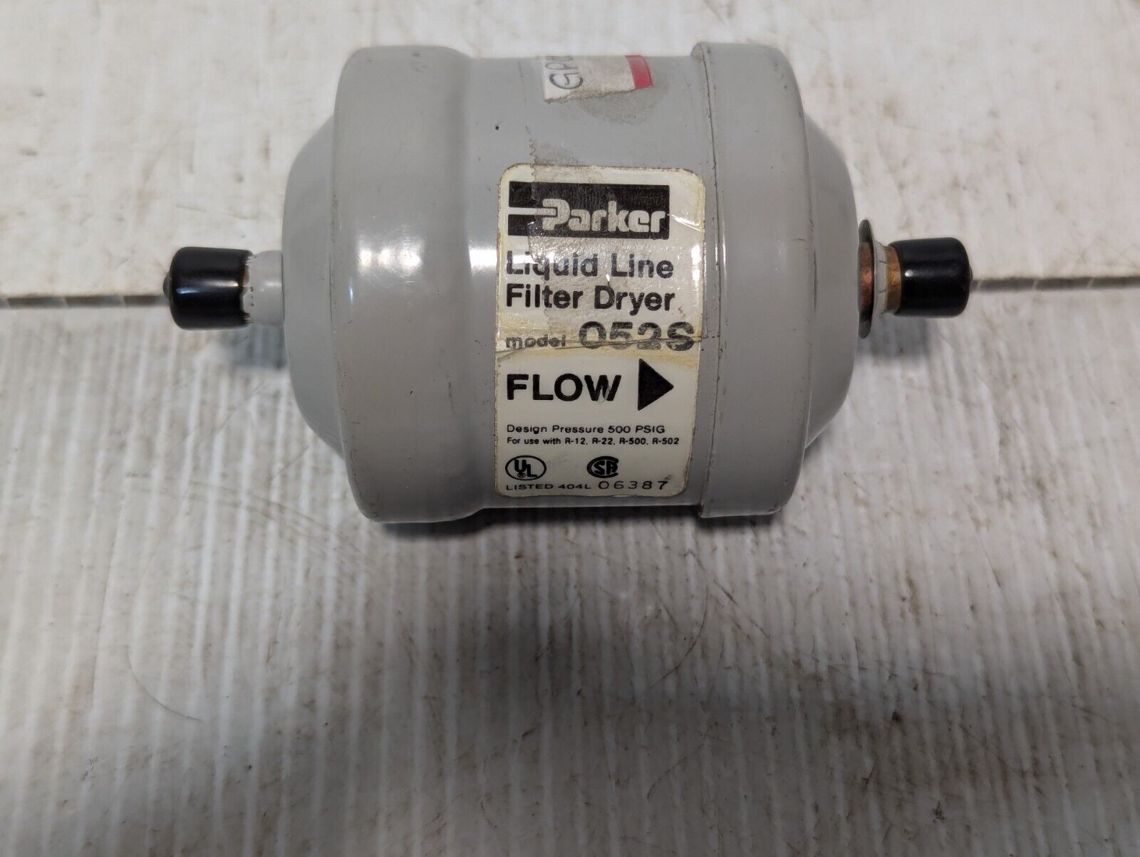 Parker Liquid Liner Filter Dryer, 052S, Design Pressure 500PSIG -Free Shipping