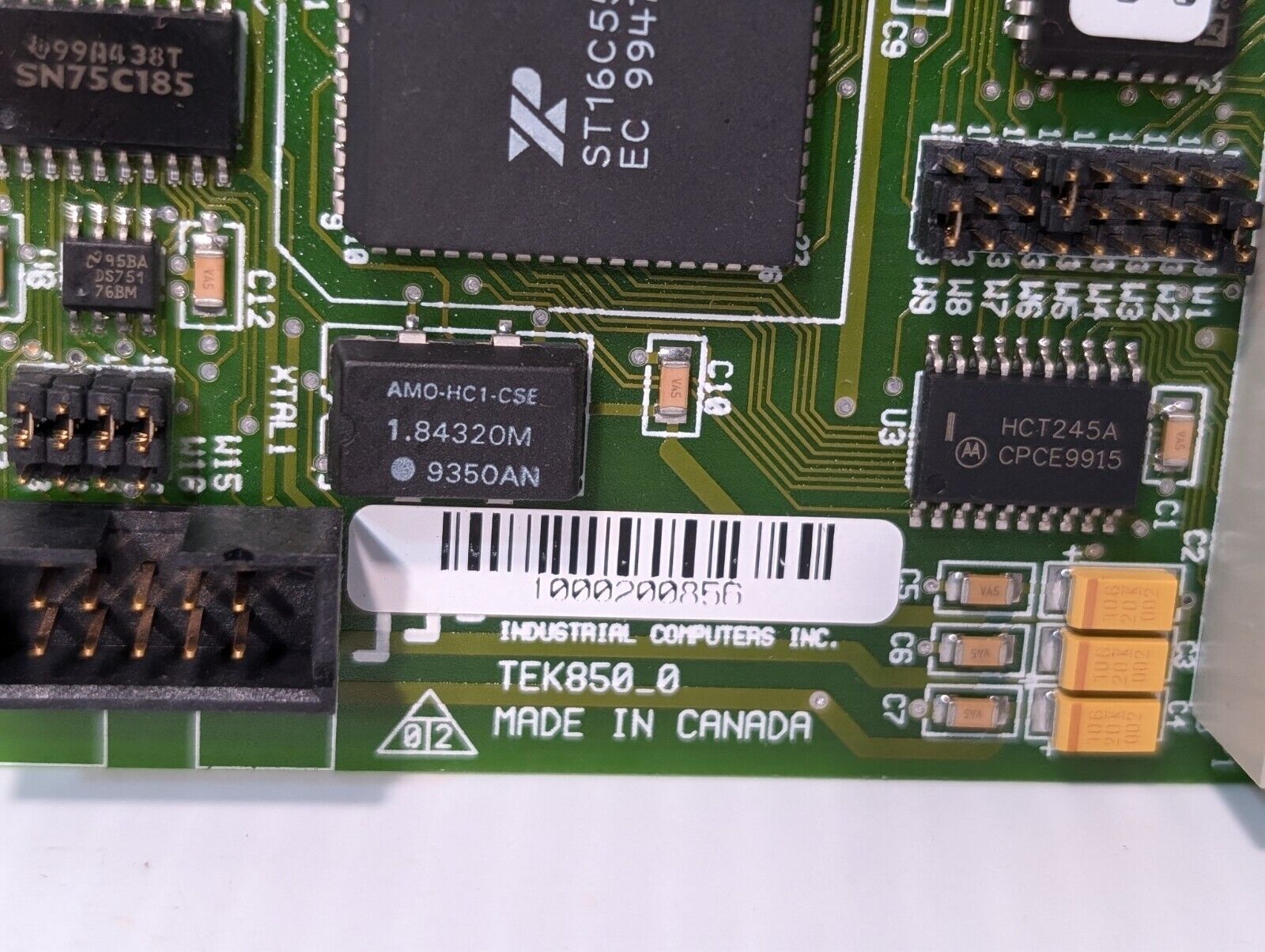 Teknor Applicom T850_0 Embedded Circuit PC CPU Board T850+Return
