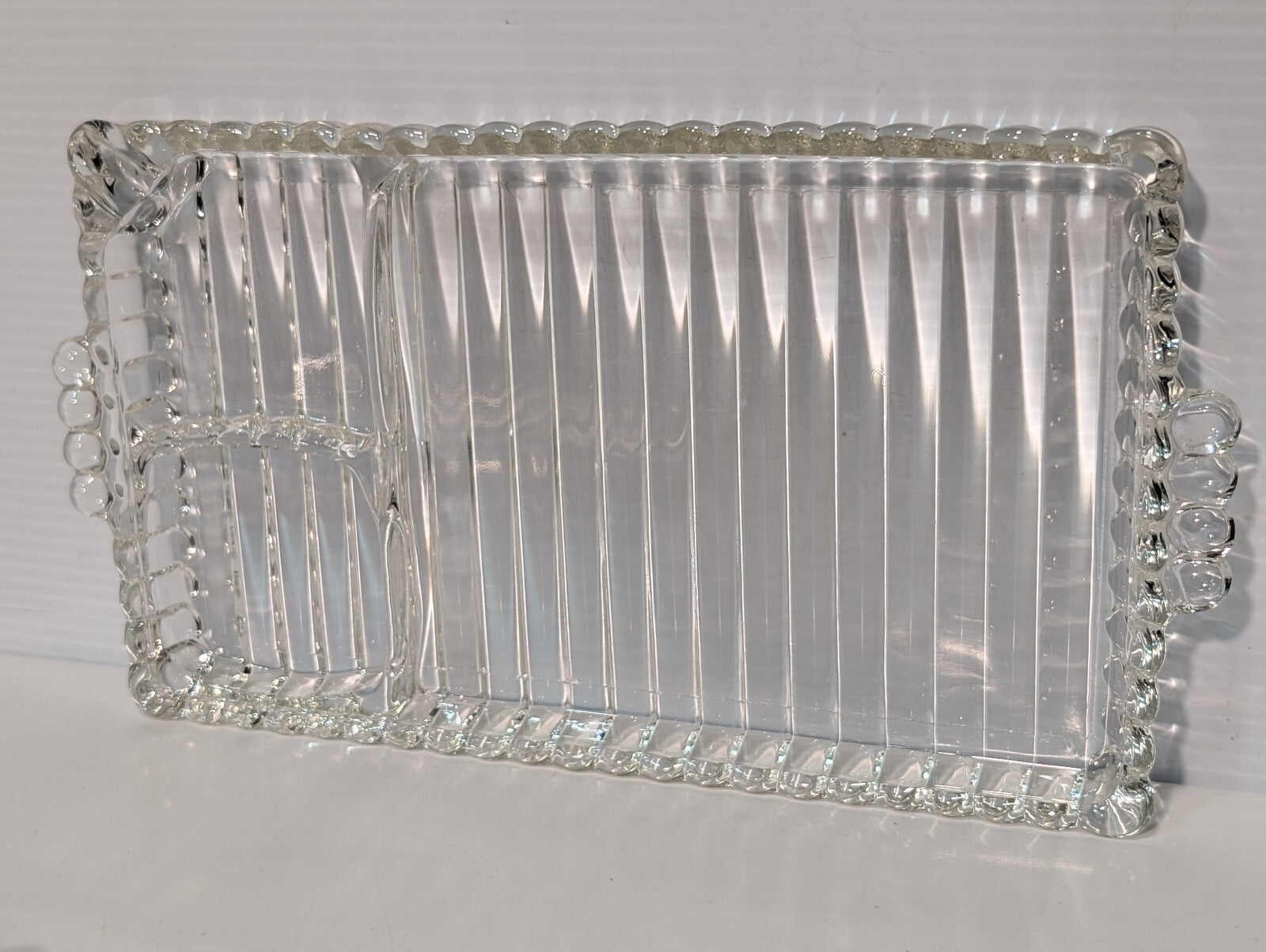 Vintage Mid Century Hazel Glass Atlas Party, TV, Snack, Smoke Rolling, Ash Tray