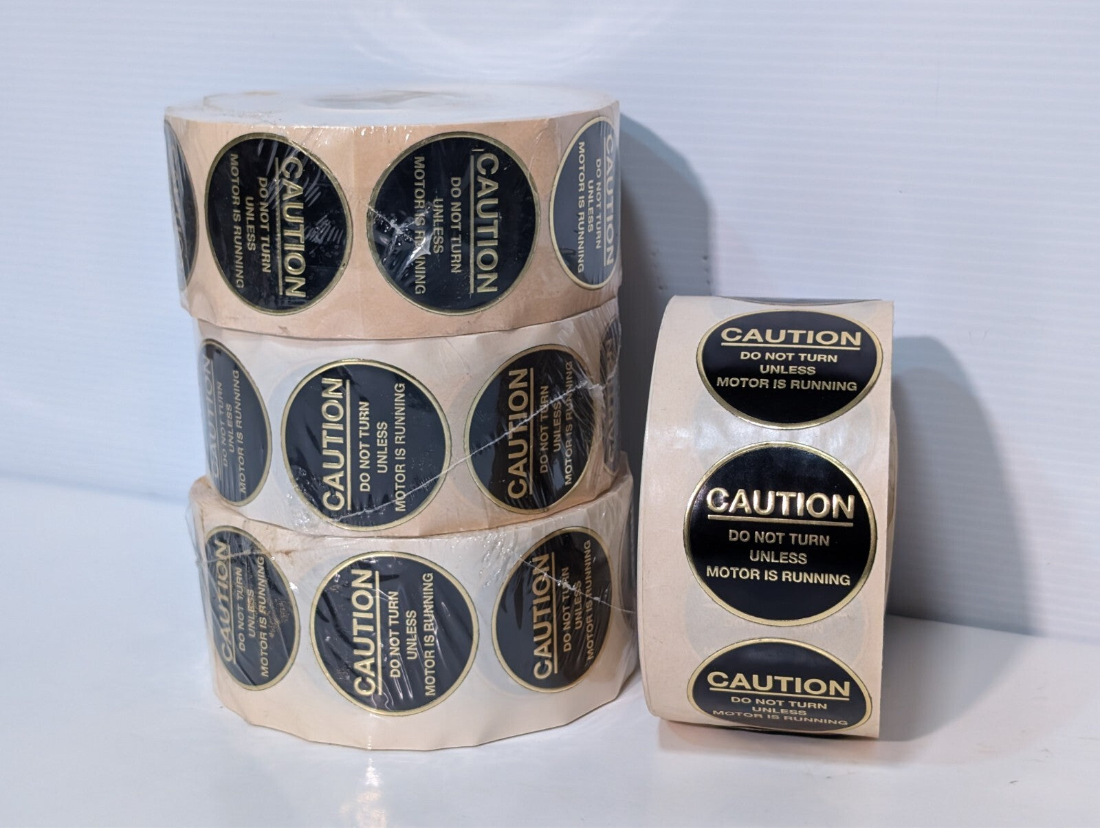 (4 Rolls) Caution Tape - Do Not Turn Unless Motor Is Running