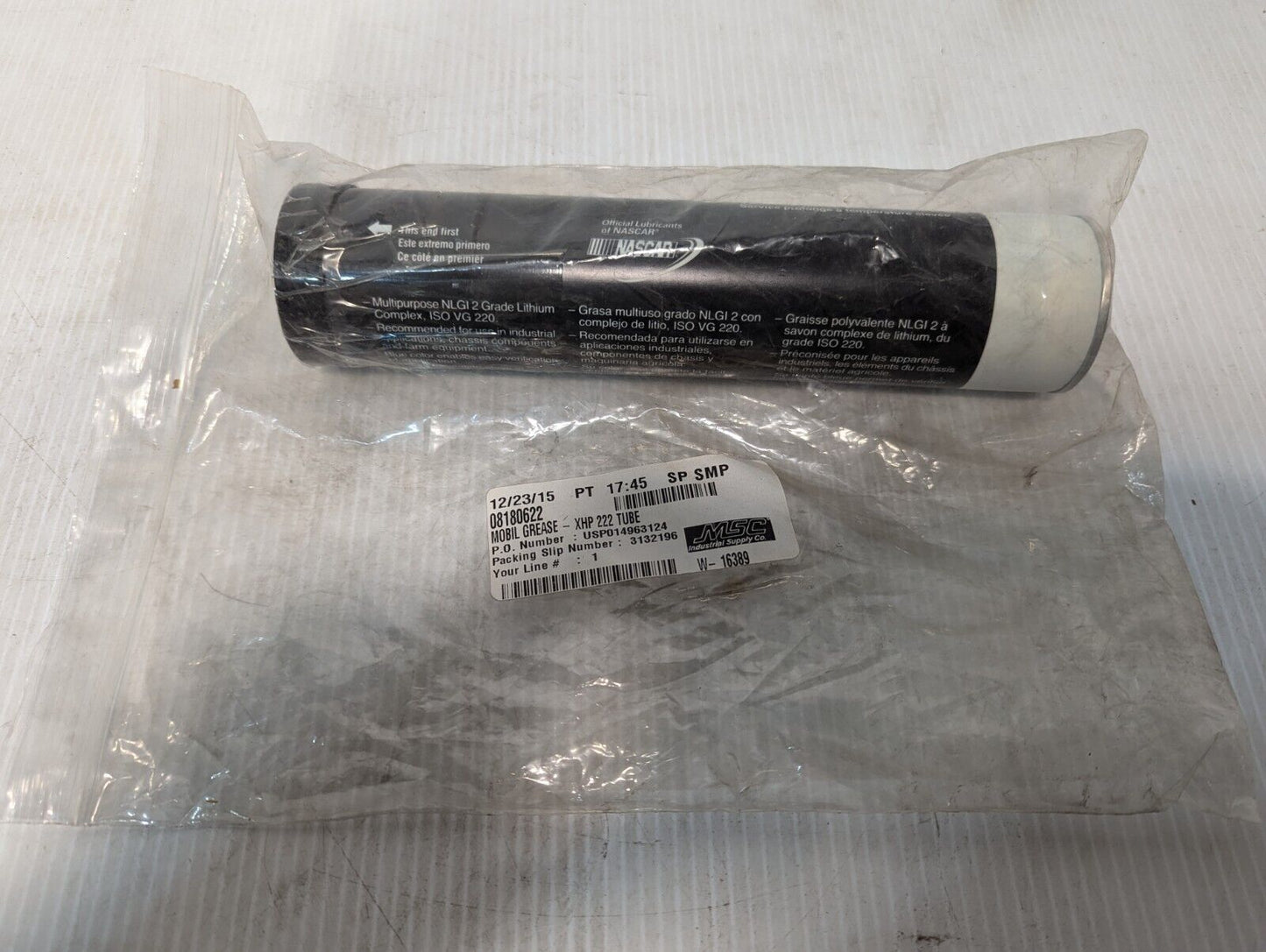 14.1 oz Tube of Mobil Mobilgrease XHP 222, 9.5" In Tall - Free Shipping
