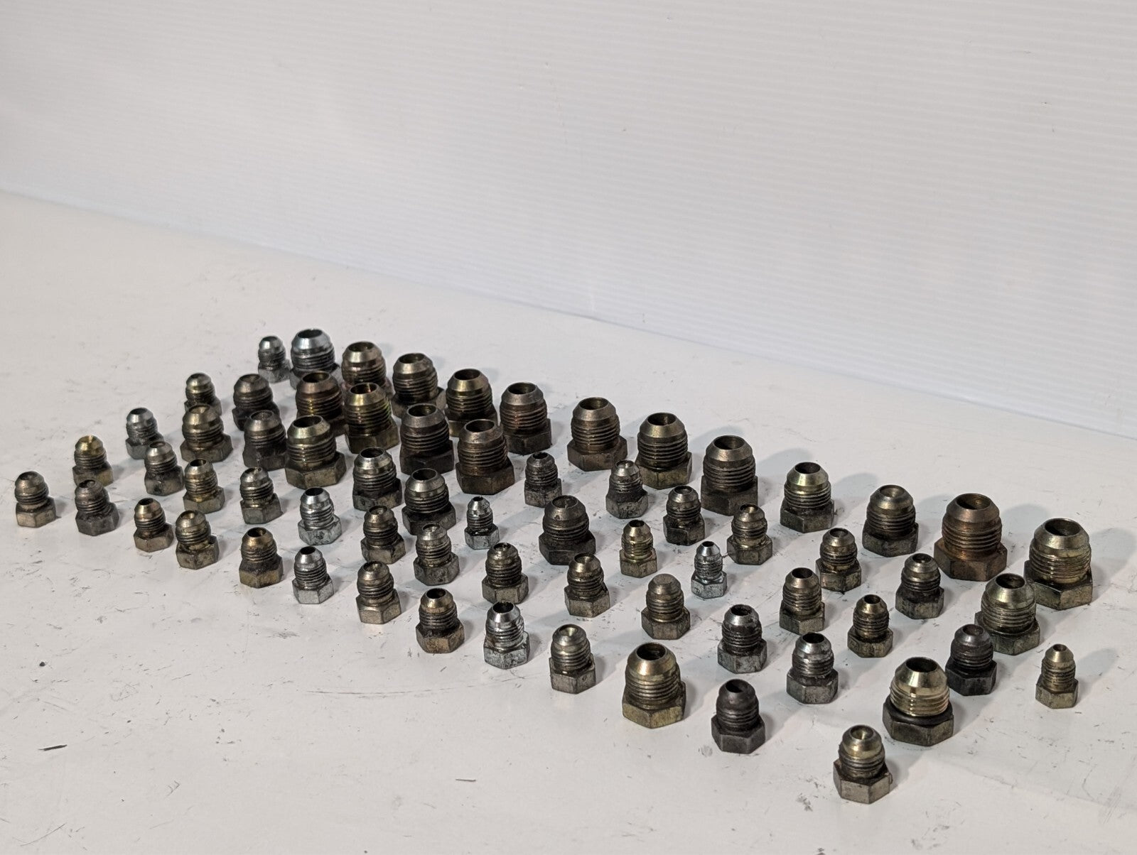 (65) Small Fitting and Adapters Steel Weld Hex Head Thread Valve