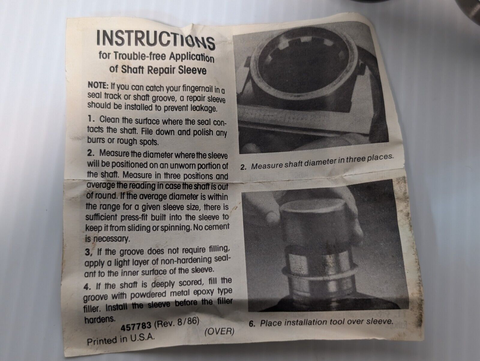 Speedi-Sleeve / SKF 99143 Shaft Sleeve, 1-7/16" Bore & Returns