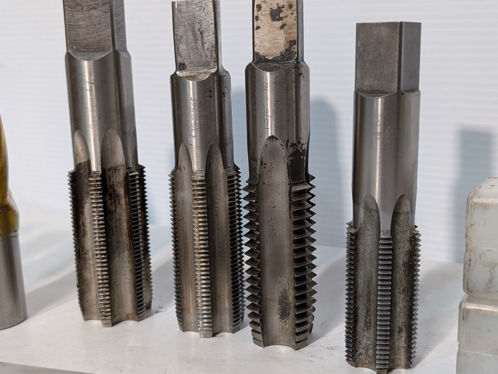 (12) End Mills and Tap, Sossner Widia Conical, See Photos for Specs.