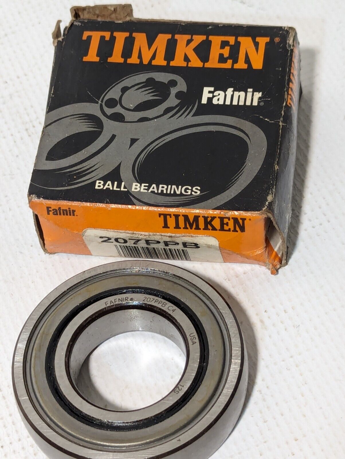 Timken (Fafnir) 207PPB Ball Bearing Double Sealed, 35mm ID, 72mm OD, 17 mm Width