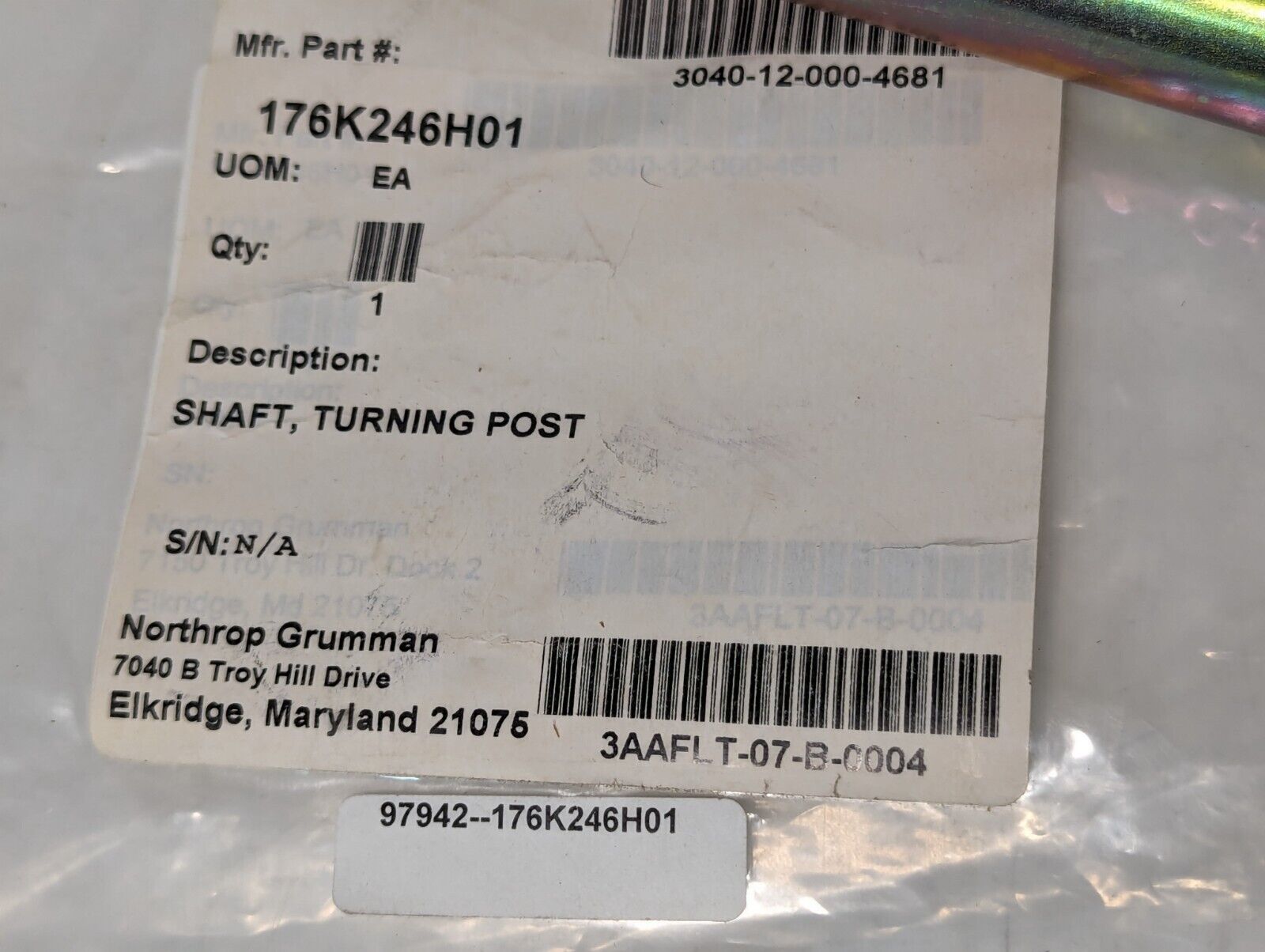 Turning Post Shaft 3040-12-000-4681 176K246H01 - Free Shipping