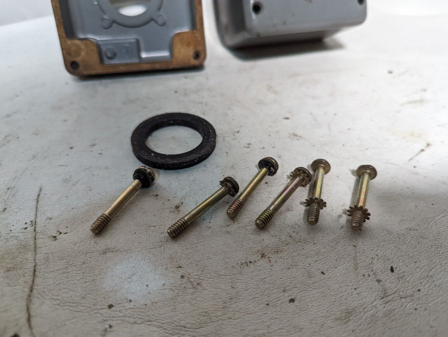 Square D 9001 type K three-button enclosure with 1 red stop pushbutton