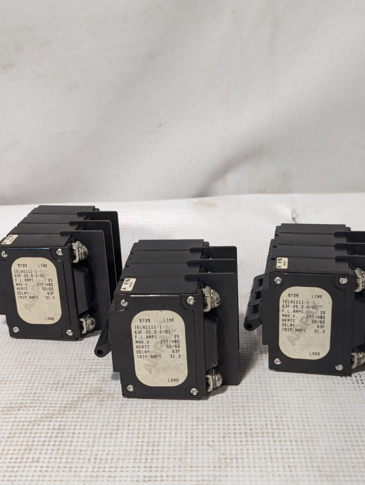 Airpax IELH1111-1-63F-25.0-E-01 Circuit Breaker, 25A, 277/480V, 4-pole