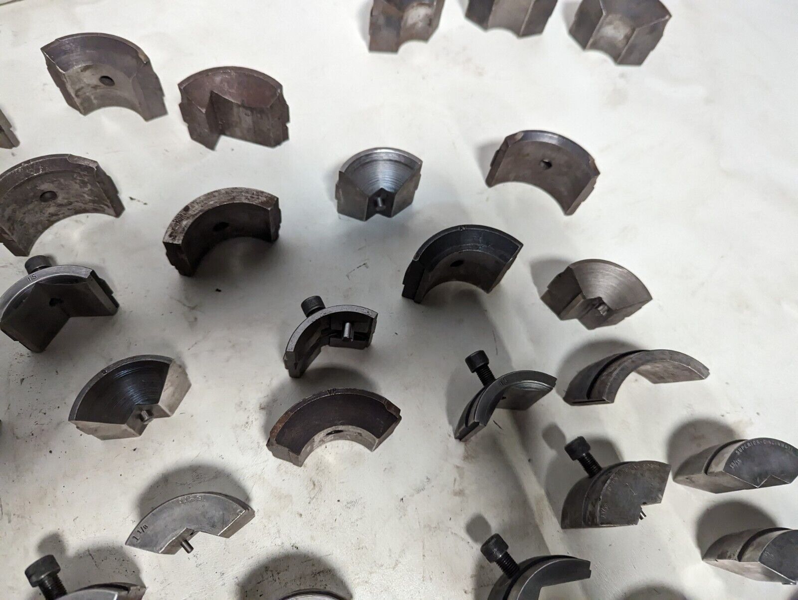Lot of collet pads as pictured: some complete sets, some incomplete