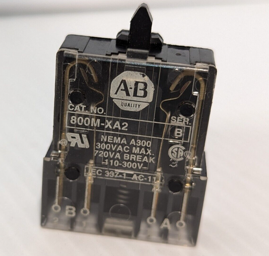 Allen Bradley 800M-XA2 Contact Block 110-300VAC, Ser. B,AB-Quality,Free Shipping