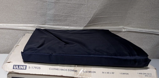 Uline S-17935 Nylon Clothes Rack Cover - Blue, (56x60x20 inches) in original box
