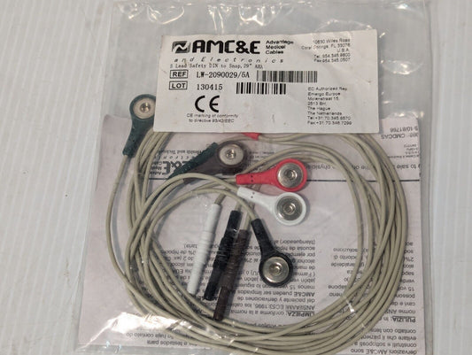 Advantage Medical Cable LW-2090029/5A  5 Lead Safety Din to Snap, 29" Leadwire
