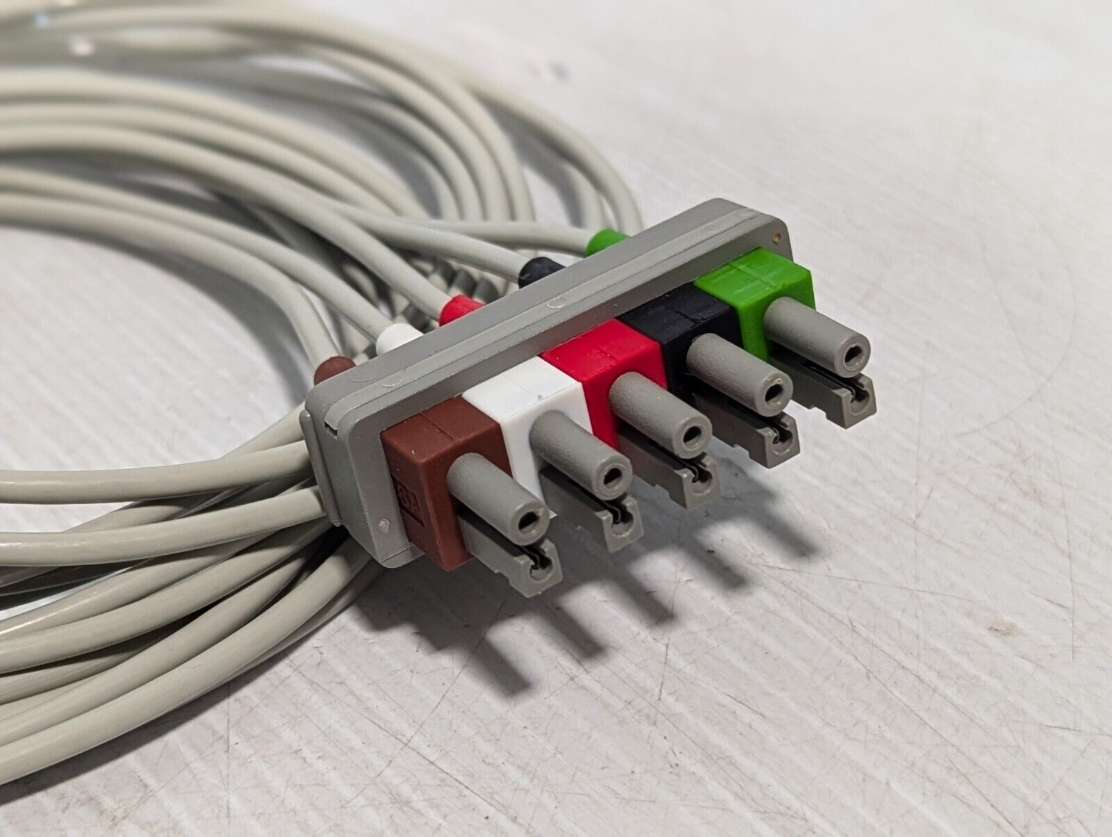 Philips M1625A ECG Lead Set w\ Snaps (AAMI), 5 Leads, Grey - Free Shipping