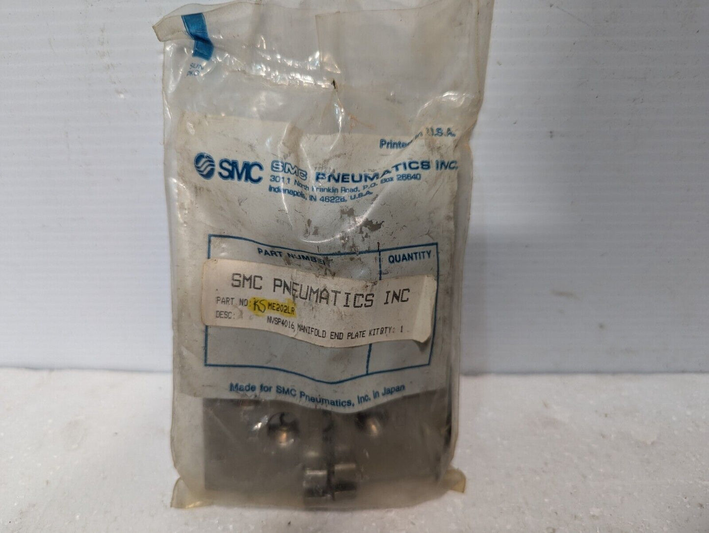 SMC Pneumatics ME202LR Manifold End Plate Kit NVSP4016 - Free Shipping