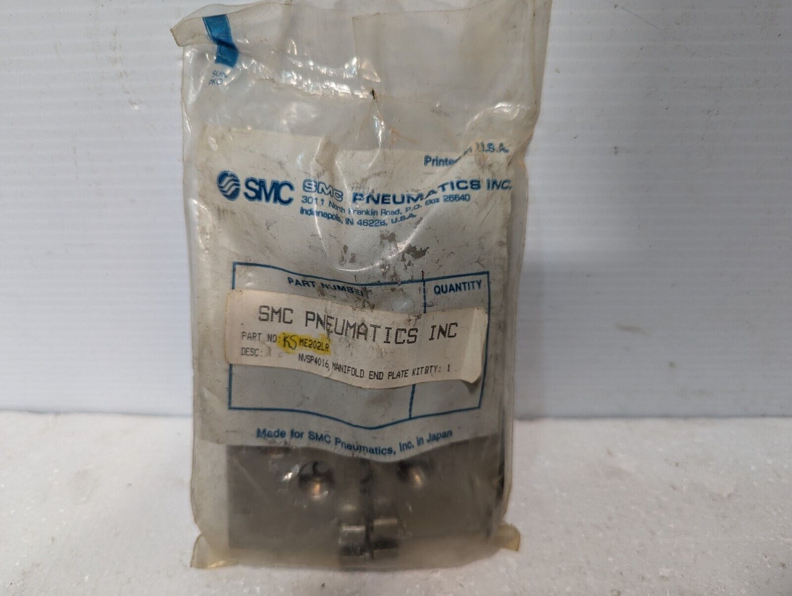 SMC Pneumatics ME202LR Manifold End Plate Kit NVSP4016 - Free Shipping