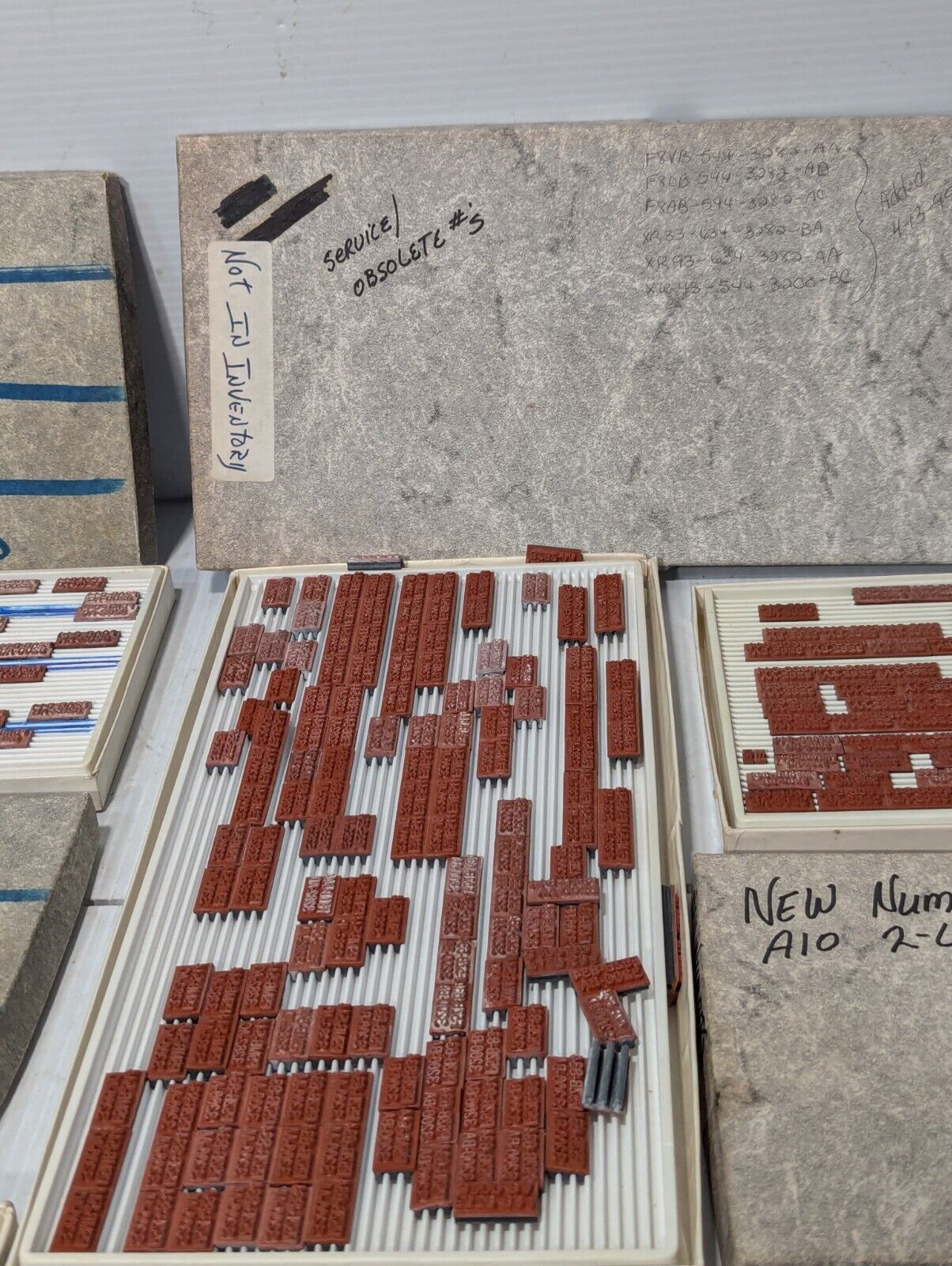 Large lot of assorted rubber letters and numbers: Dennison, RIBtype - Free Ship
