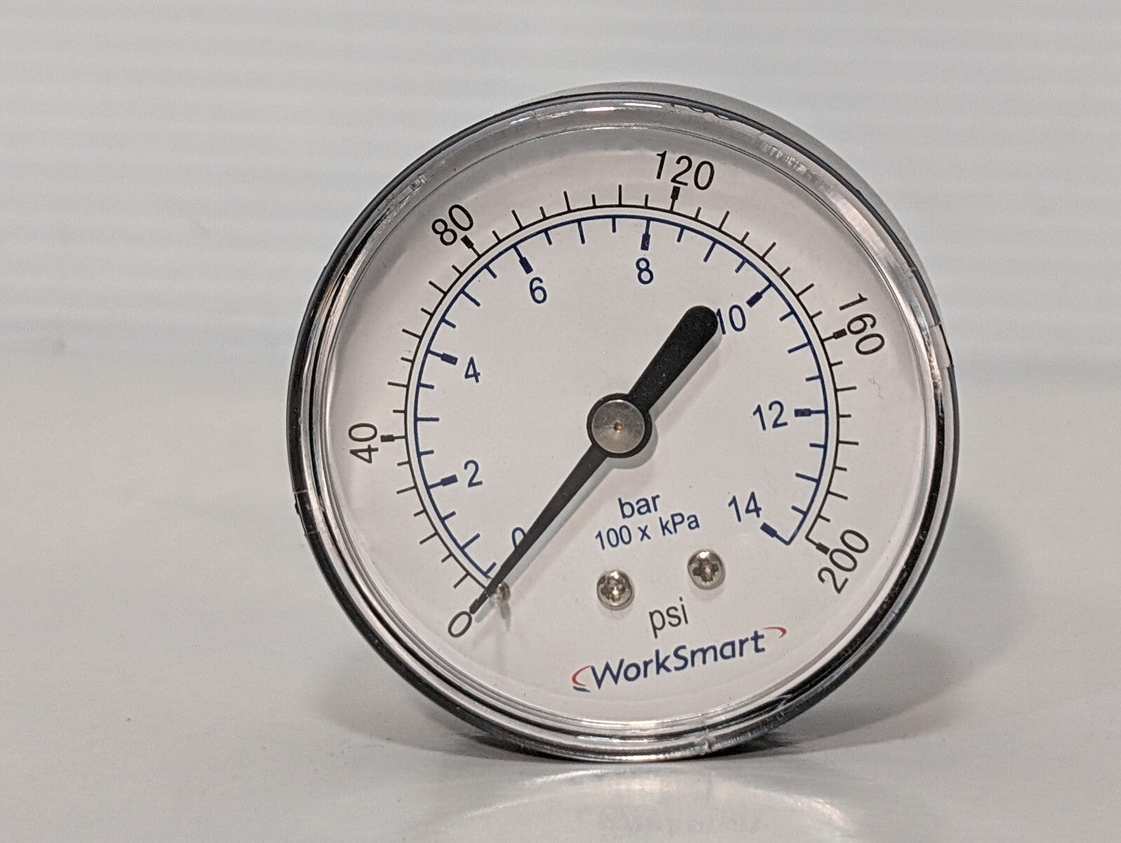 Worksmart WS-PE-GAGE-53 2.5"ABS 200psi, 1/4NPT Back Gauge