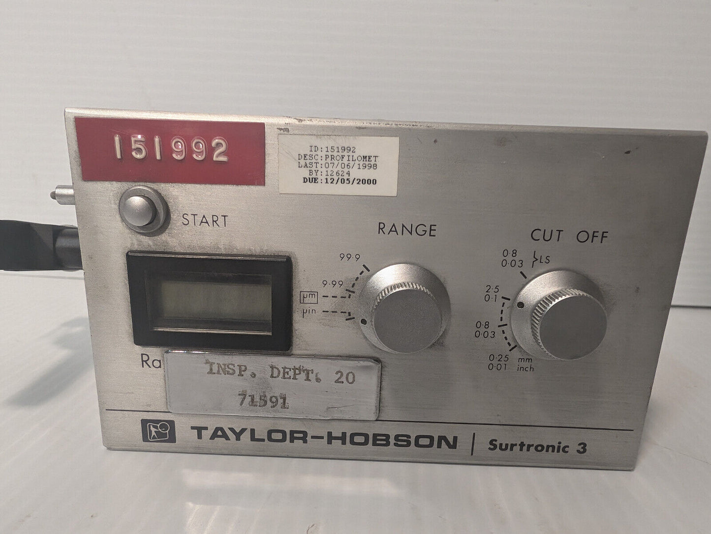 Taylor-Hobson Surtronic 3 Surface Roughness Gage Tester Profilometer -Free Ship.