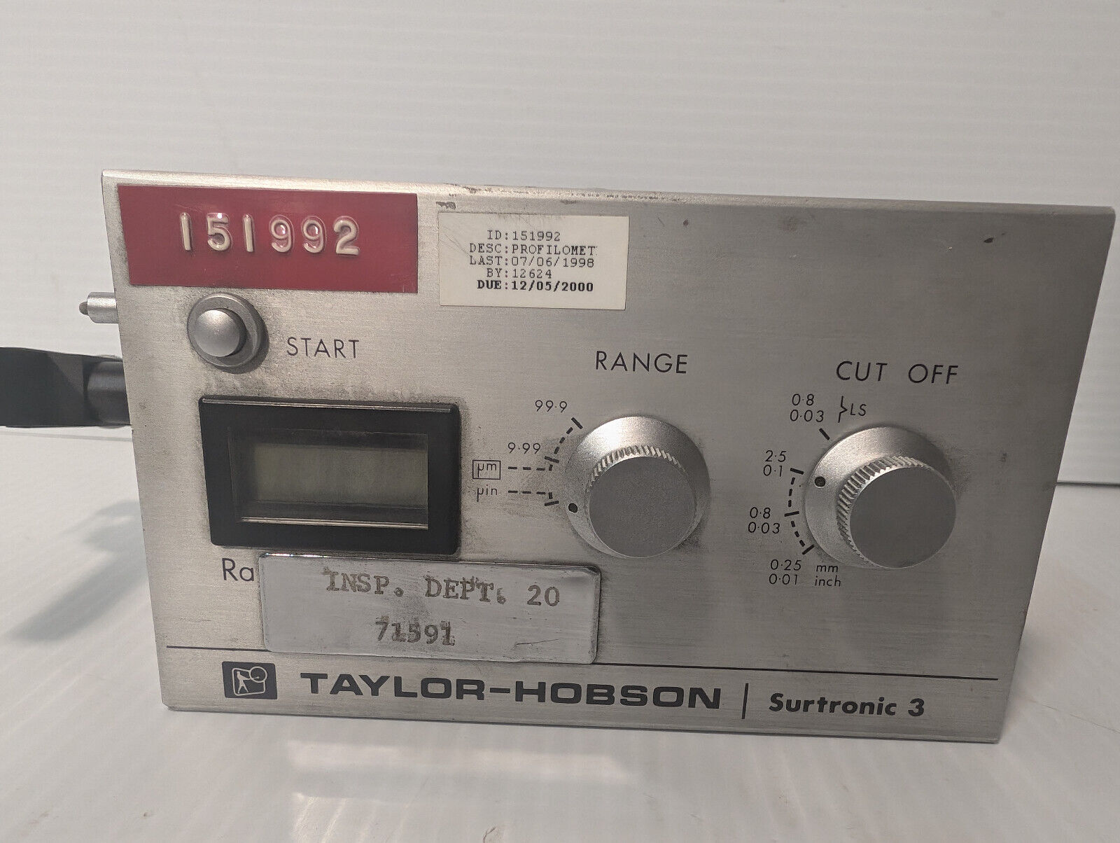Taylor-Hobson Surtronic 3 Surface Roughness Gage Tester Profilometer -Free Ship.
