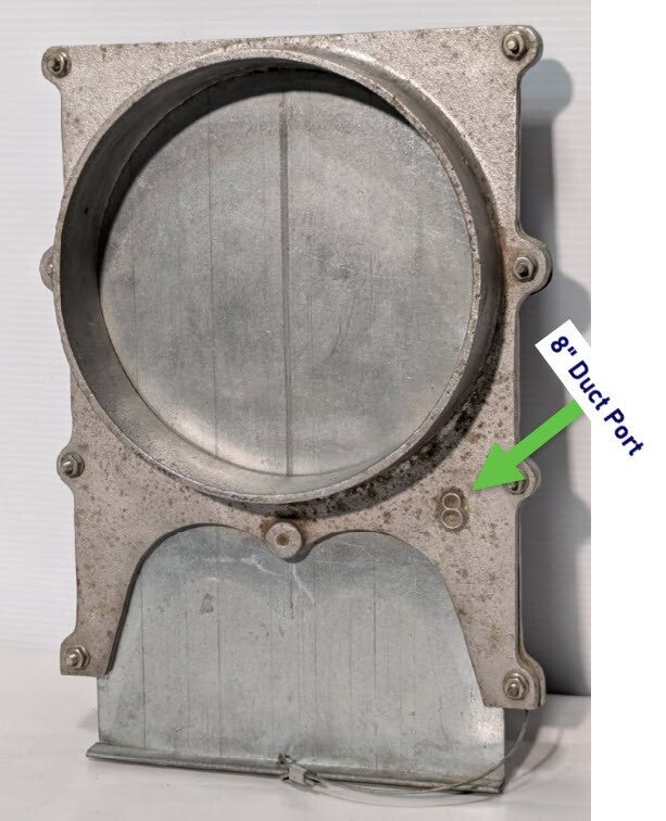 8" Manual Blast Gate - Industrial Grade (Aluminum body / Galvanized blade)