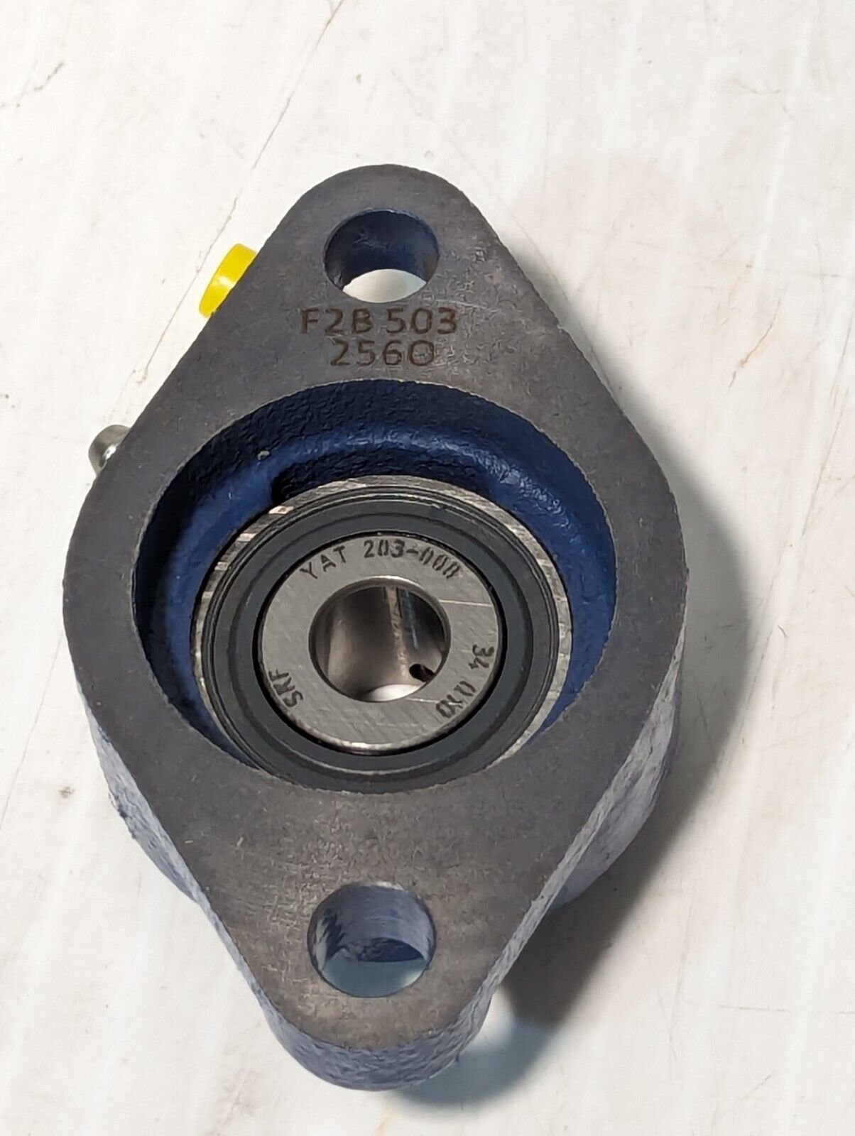 SKF F2B 008-RM Flange-Mount Ball Bearing Unit, 1/2" Bore, Cast Iron Housing