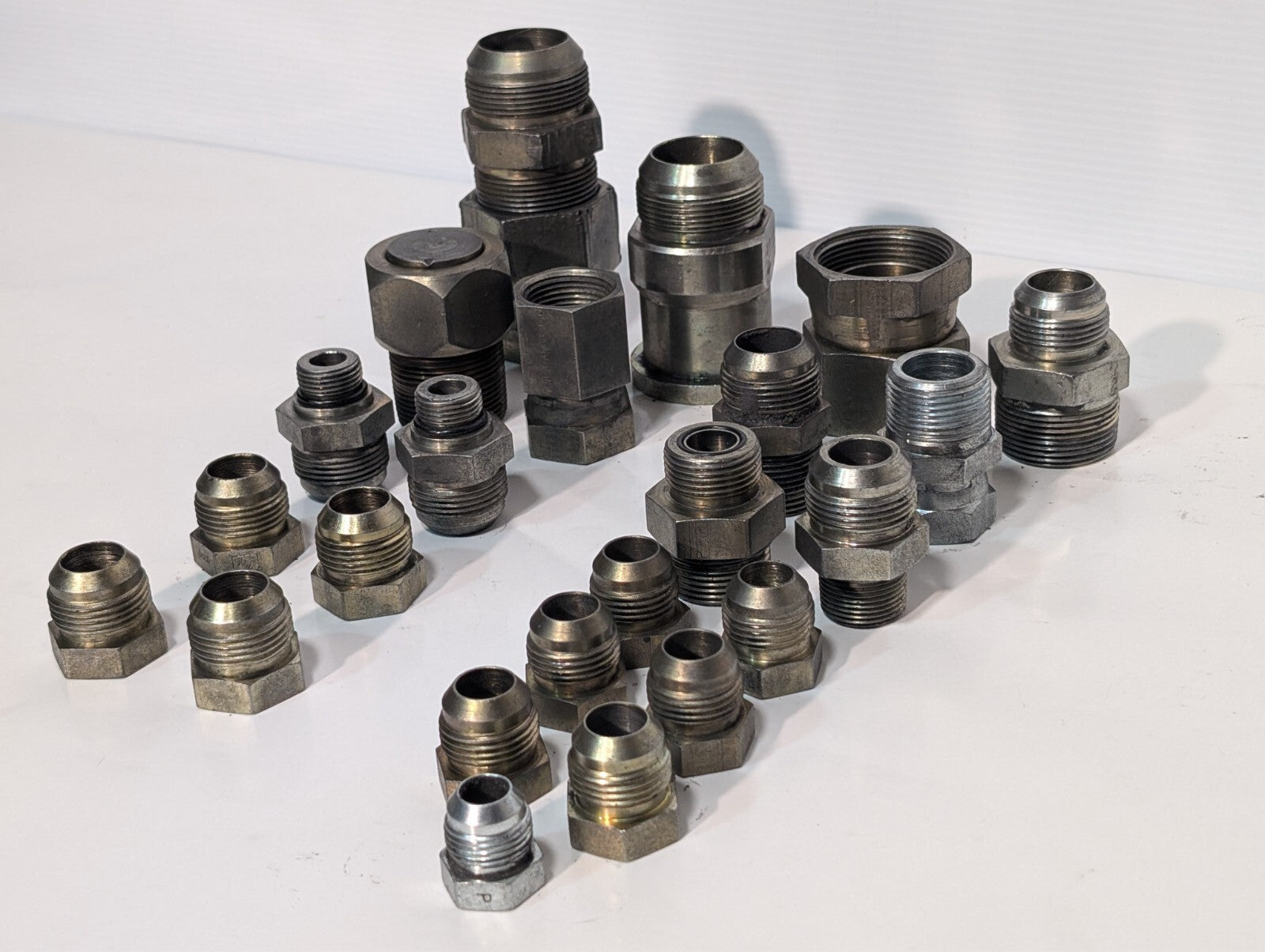(23) High Pressure Adaptor Fittings Reducers Hex Heads for Hydraulic Press