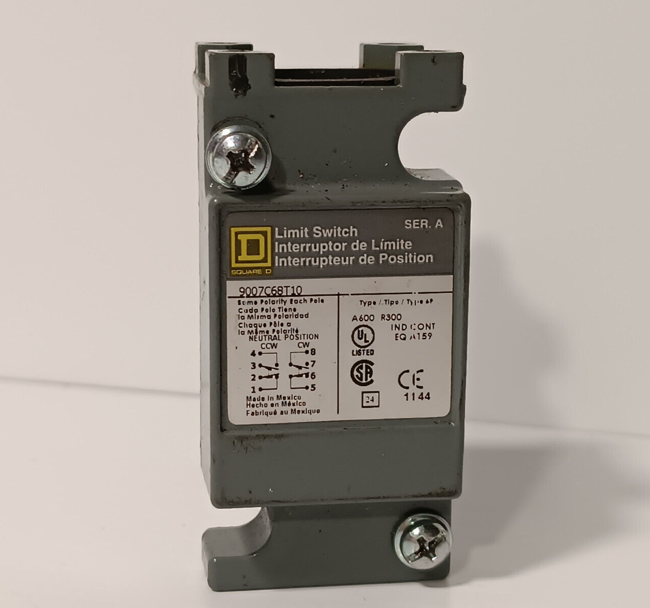 Square D 9007C68T10, Ser A Limit Switch, Class 9007, Type C-68, Series A