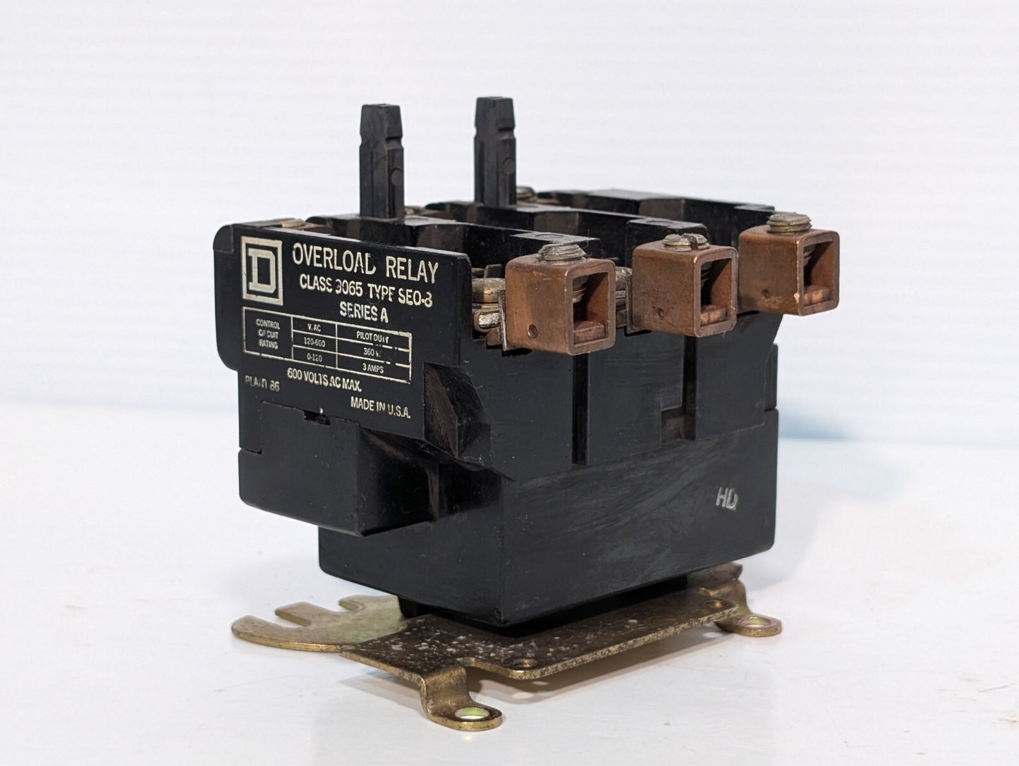 Square D Class 9065 Type SEO-8 Series A Overload Relay 600VAC