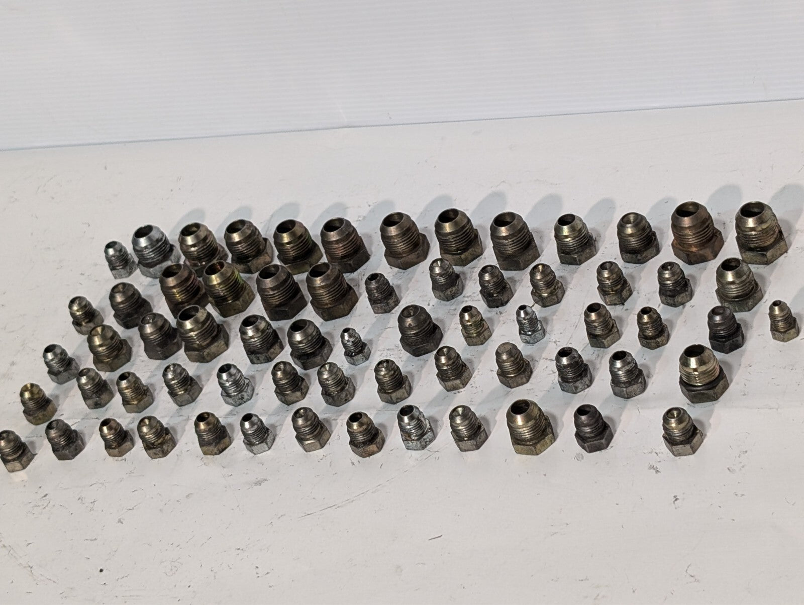 (65) Small Fitting and Adapters Steel Weld Hex Head Thread Valve